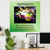 Poster Gardien de la Galaxie DESIDERATA (Bureau à domicile)