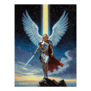 Poster Gardien de la Porte Céleste Archange Michel