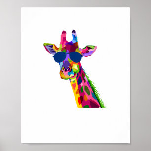 Poster Gardien de zoo de girafe Safari Animal Girafe