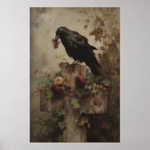 Poster Gardien du nid de la gravure artistique gothique c