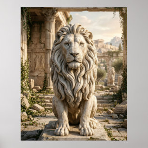 Poster Gardien du Temple au Lion de marbre