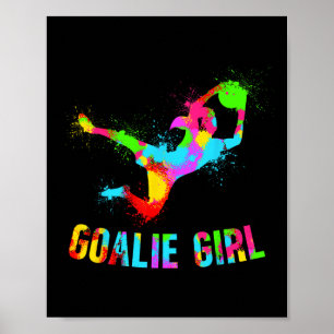 Poster Gardienne de but de football fille Gardienne de fo