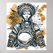 Poster Gardienne du Tambour Sacré (Devant)