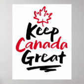 Poster Gardons le CANADA grand ! Érable canadien refaire (Devant)
