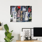 Poster gare 66 art vintage (Bureau à domicile)