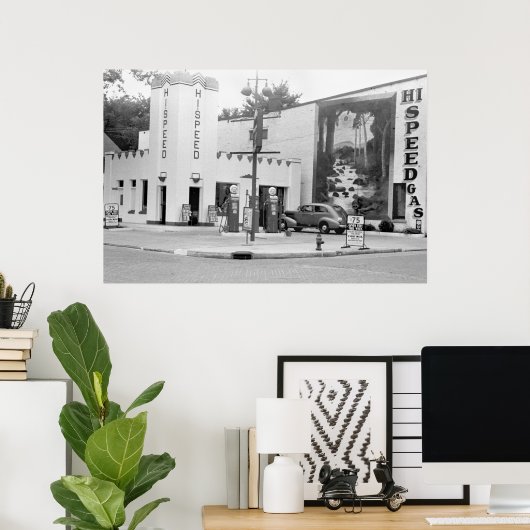 Poster Gare ancienne (Bureau à domicile)