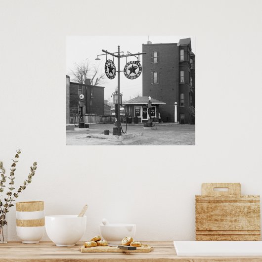 Poster Gare ancienne de 1925 (Cuisine)