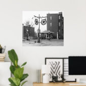 Poster Gare ancienne de 1925 (Bureau à domicile)