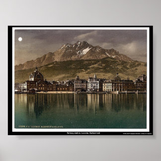 Poster Gare de Lucerne, Suisse