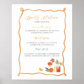 Poster Gare de Spritz | Bar Mariage à boisson aux agrumes (Devant)
