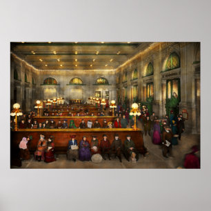 Poster Gare - En attente à Grand Central 1904