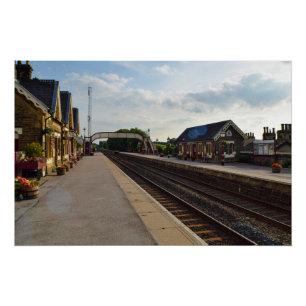 Poster Gare ferroviaire historique de Settle, Yorkshire