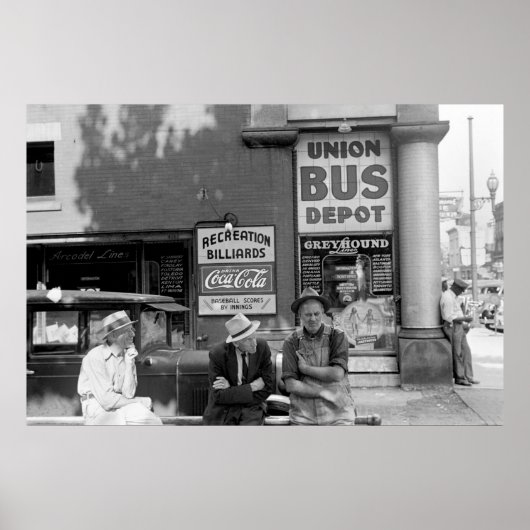Poster Gare routière : 1938 (Devant)