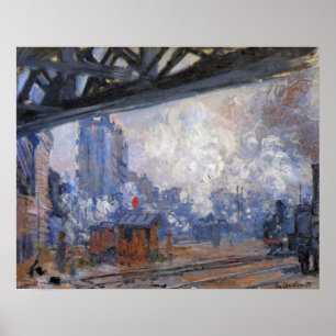Poster Gare Saint Lazare de Claude Monet