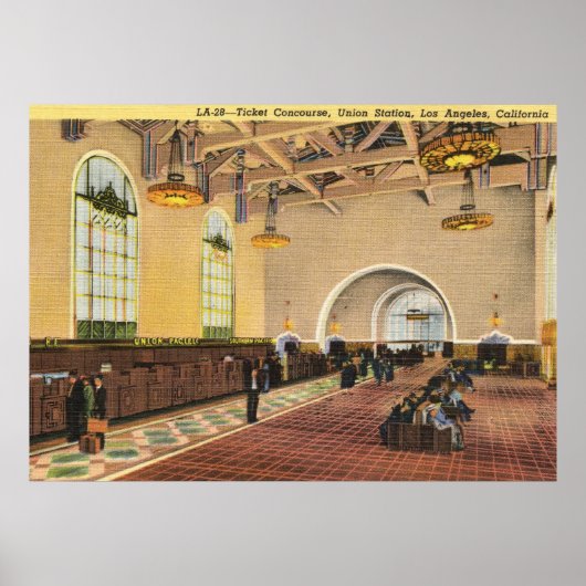 Poster Gare Union, Los Angeles Vintage (Devant)