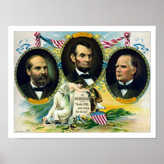 Poster Garfield, Lincoln et McKinley — En mémoire (Devant)