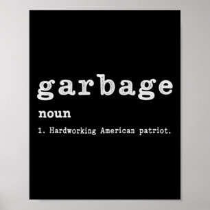 Poster Garge Noun Américain Travailleur Trump 2024 Soutie