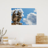Poster Gargoyle et nuages (Cuisine)
