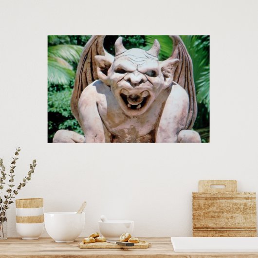Poster Gargoyle in Garden (Cuisine)