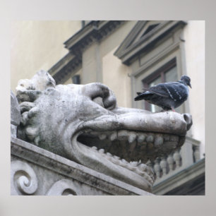 Poster Gargoyle médiéval