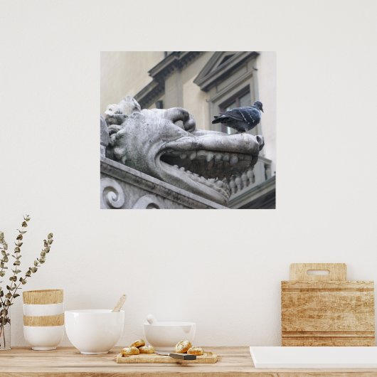 Poster Gargoyle médiéval (Cuisine)