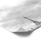 Poster Gargoyle parisien avec papillon bleu, (Coin)