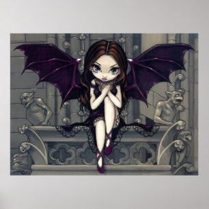 Poster Gargoyles de Notre-Dame fée gothique Art Imprimer