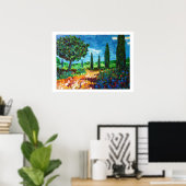 Poster garrigue en Provence (Bureau à domicile)