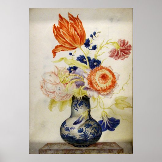 Poster Garzoni - Jar De Porcelaine Chinoise Avec Bouquet (Devant)