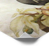 Poster Garzoni - Œillets, Fleurs Sur Pierre Avec Pêcher P (Coin)