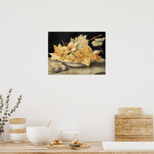 Poster Garzoni - Vie Encore Vie Avec Fleurs Citrouilles E (Cuisine)