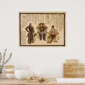 Poster Gasshukoku Suishi Teitoku Kojogaki 1854 (Cuisine)