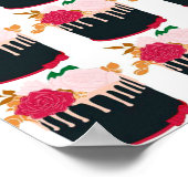 Poster Gâteau au chocolat rose - Drôle cadeau de l'amant (Coin)