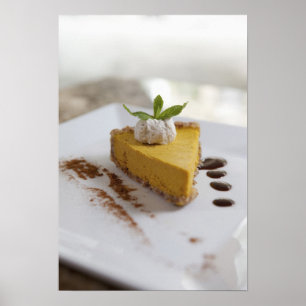 Poster Gâteau au fromage et citrouille