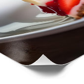 Poster Gâteau au fromage et fraises (Coin)