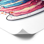 Poster Gâteau, création de gâteau coloré (Coin)