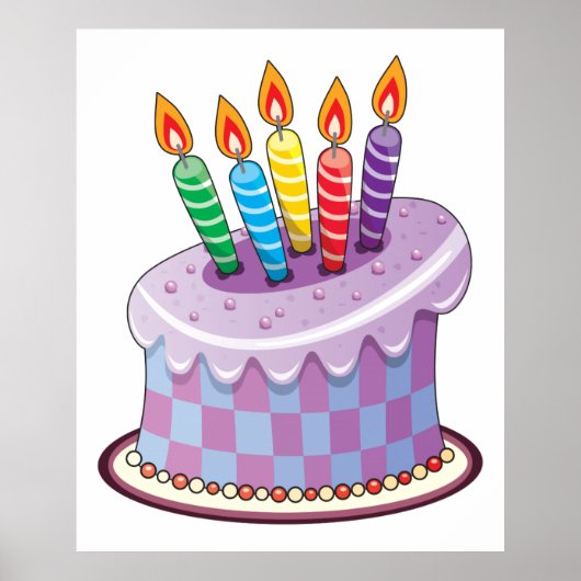 Poster Gâteau d'anniversaire (Devant)