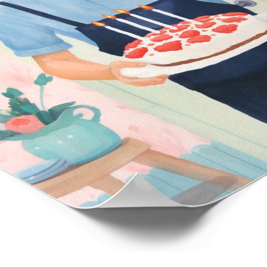 Poster Gâteau d'anniversaire (Coin)