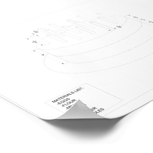 Poster Gâteau d'anniversaire architectural (Coin)