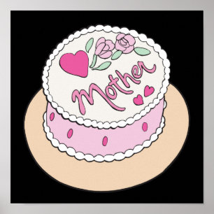 Poster Gâteau de la fête des mères