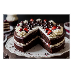 Poster Gâteau de la Forêt-Noire