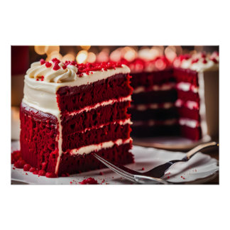 Poster Gâteau de velours rouge