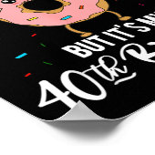 Poster Gâteau drôle 40e anniversaire Quarante ans (Coin)