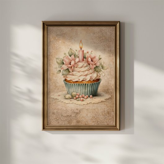 Poster Gâteau Floral