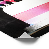 Poster Gâteau glacé avec fumer fusion heureux anniversair (Coin)