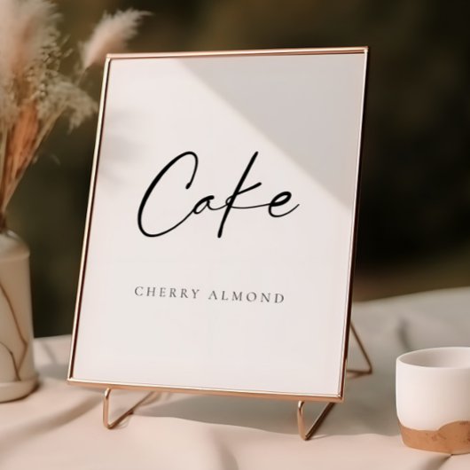 Poster Gâteau Mariage de script moderne