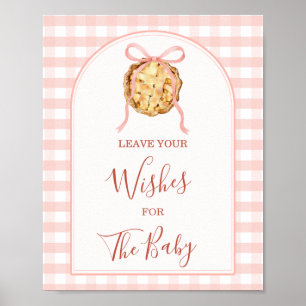 Poster Gâteau Mignon Rose Pastel à Carreaux Laissez Vos V