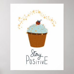 Poster Gâteau scandi moderne reste positif nurserie