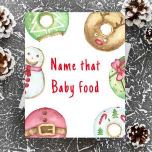 Poster gâteaux de Noël baby shower Nom de ce bébé nourrit
