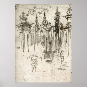 Poster Gates, City, Londres - Whistler - c1880